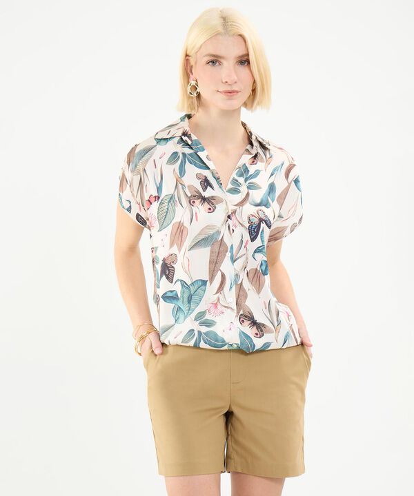 Camisa Satinada Estampada image number null