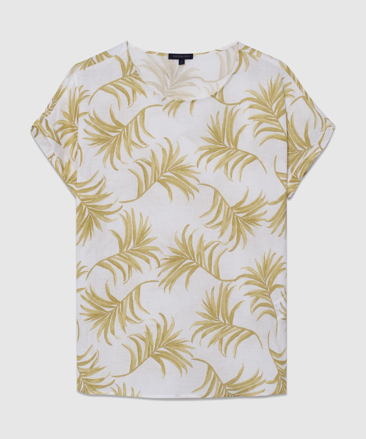 Blusa Manga Corta Corrida Estampada