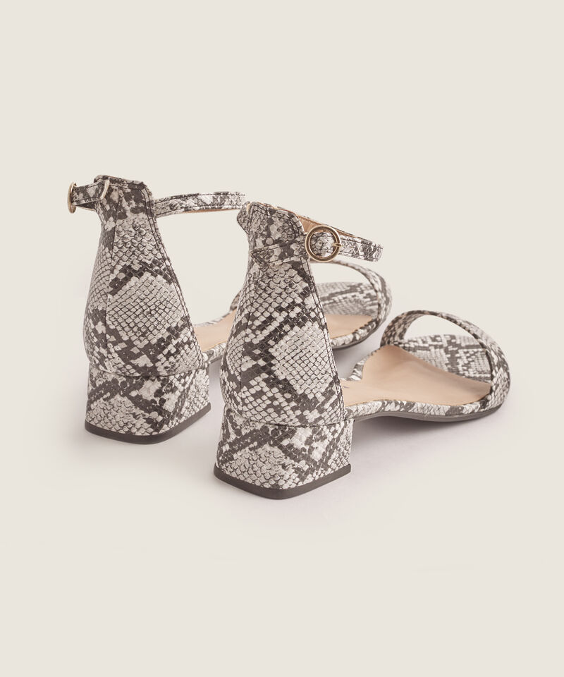 Sandalia De Tac&oacute;n Bajo Y Tira Al Tobillo Para Mujer