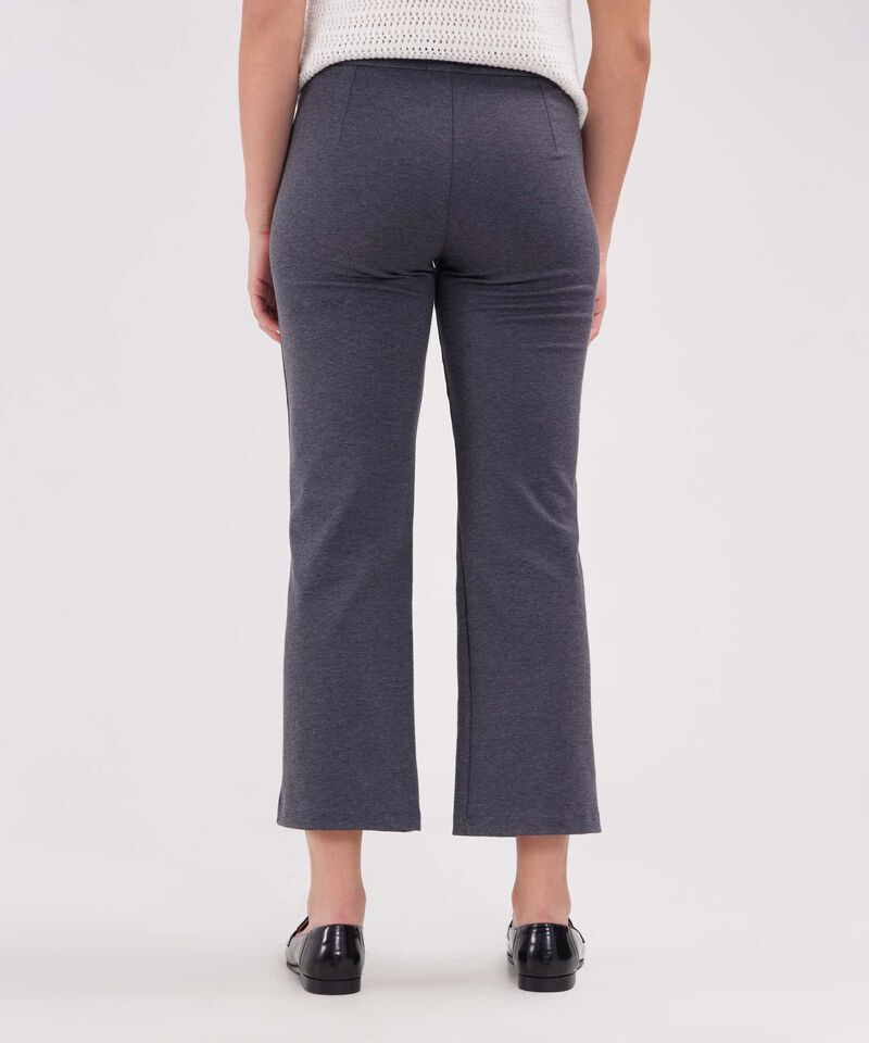 Leggins Unicolor, Tiro Alto, Bota Recta Con Simulación Bolsillos Ribete