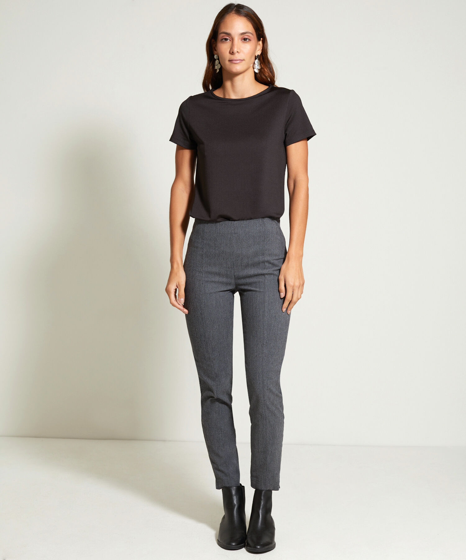 Leggings Con Pretina Incluida Y Vena