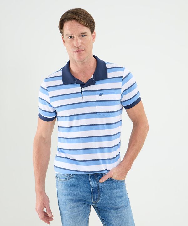 Polo Cuello Tejido Con Bolsillo Preteñida image number null