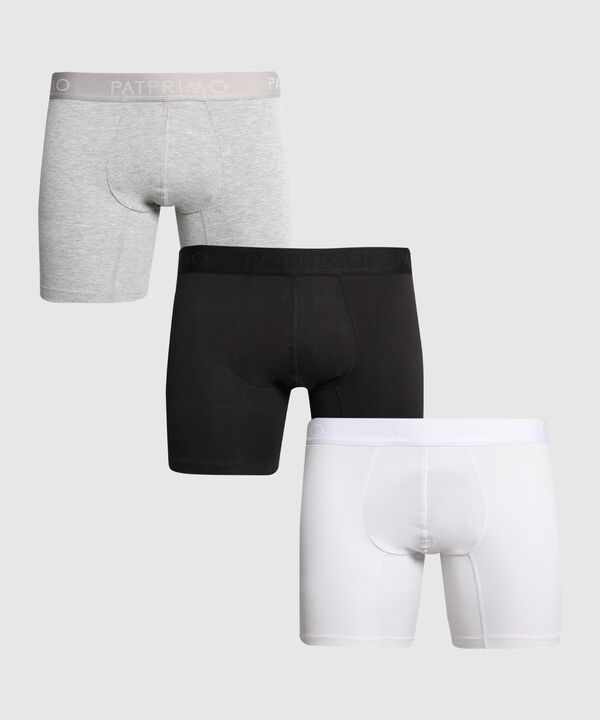 Pack X3 Boxer Medio Algodón Unicolor