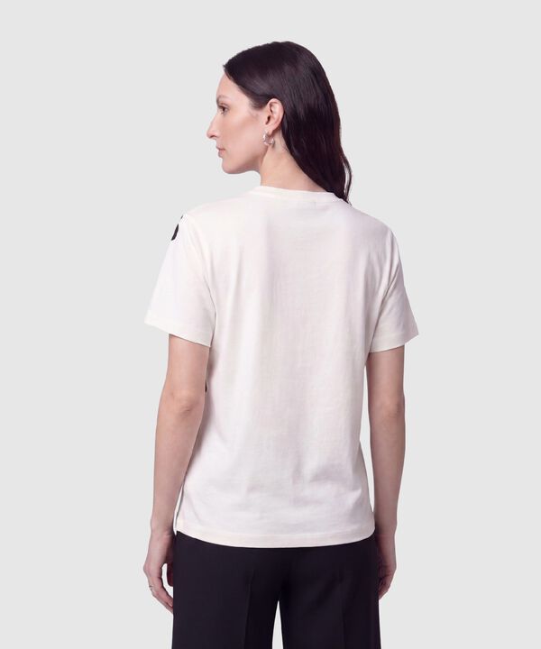 Camiseta Cuello Redondo Bordada Para Mujer