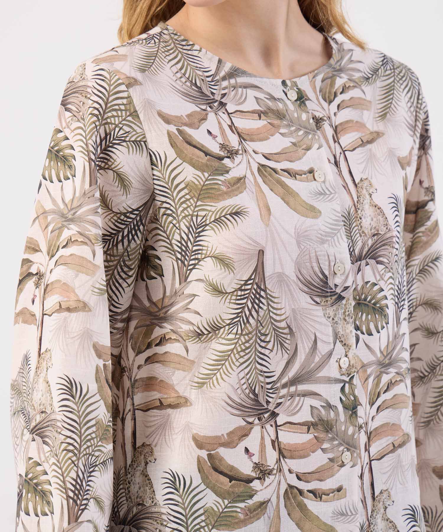 Blusa De Mujer Manga Larga Estampado