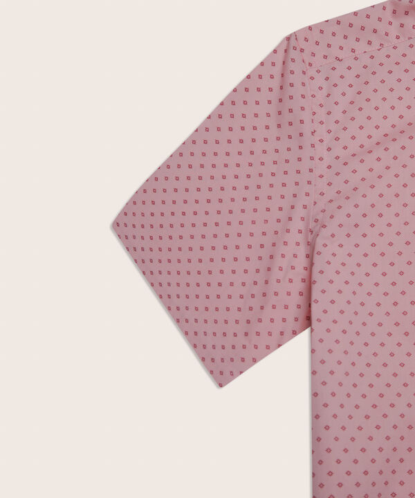 Camisa Manga Corta En Miniprints Con Bolsillo
