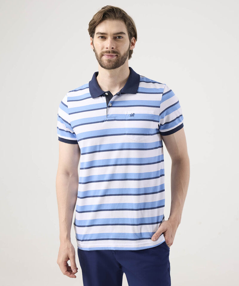 Polo Cuello Tejido Con Bolsillo Preteñida