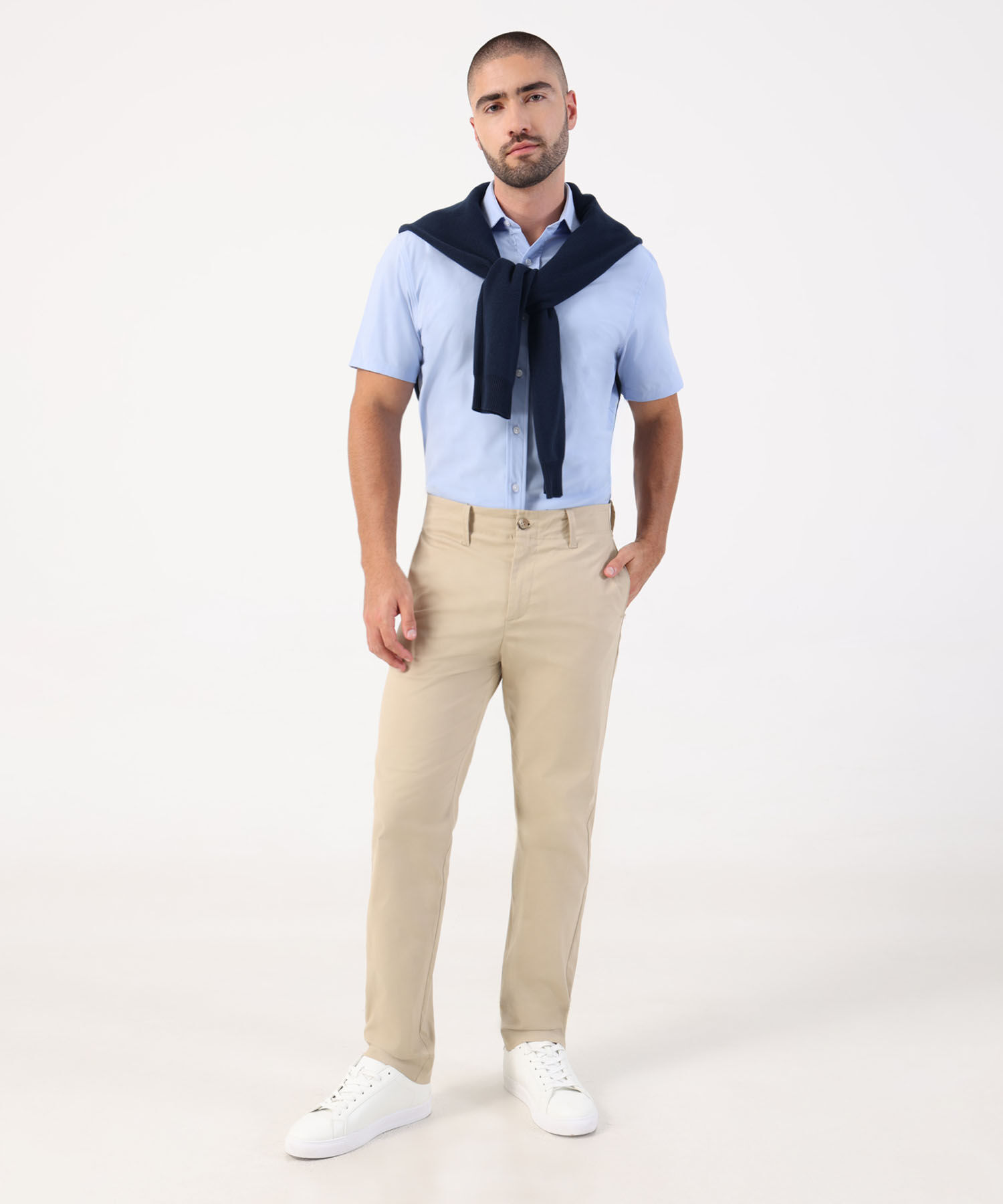 Camisa Formal Manga Corta Para Hombre