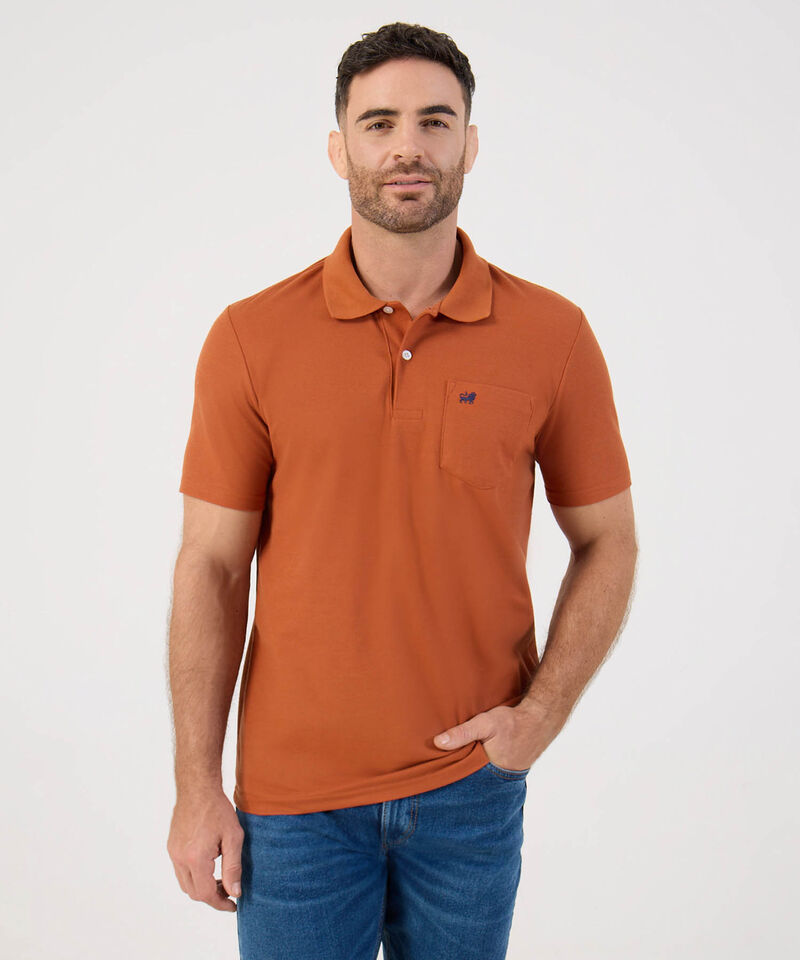 Polo Unicolor Con Bolsillo 