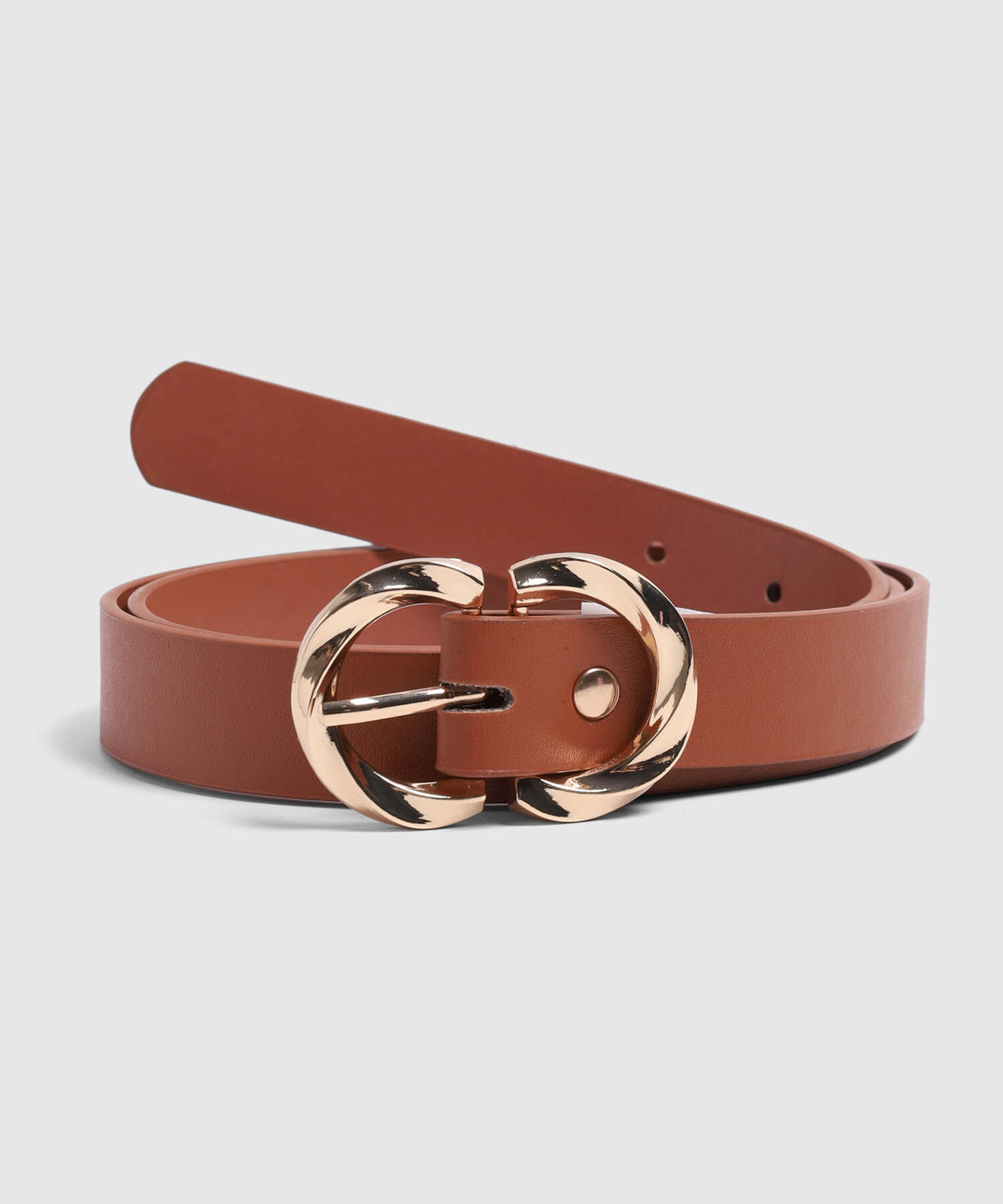 Cinturón Clásico Con Hebilla Doble Para Mujer