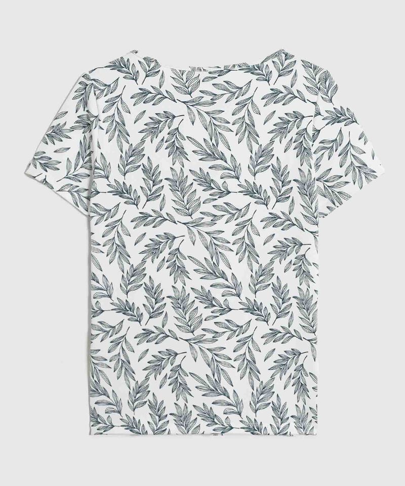 Camiseta Mujer Manga Corta Estampado Floral