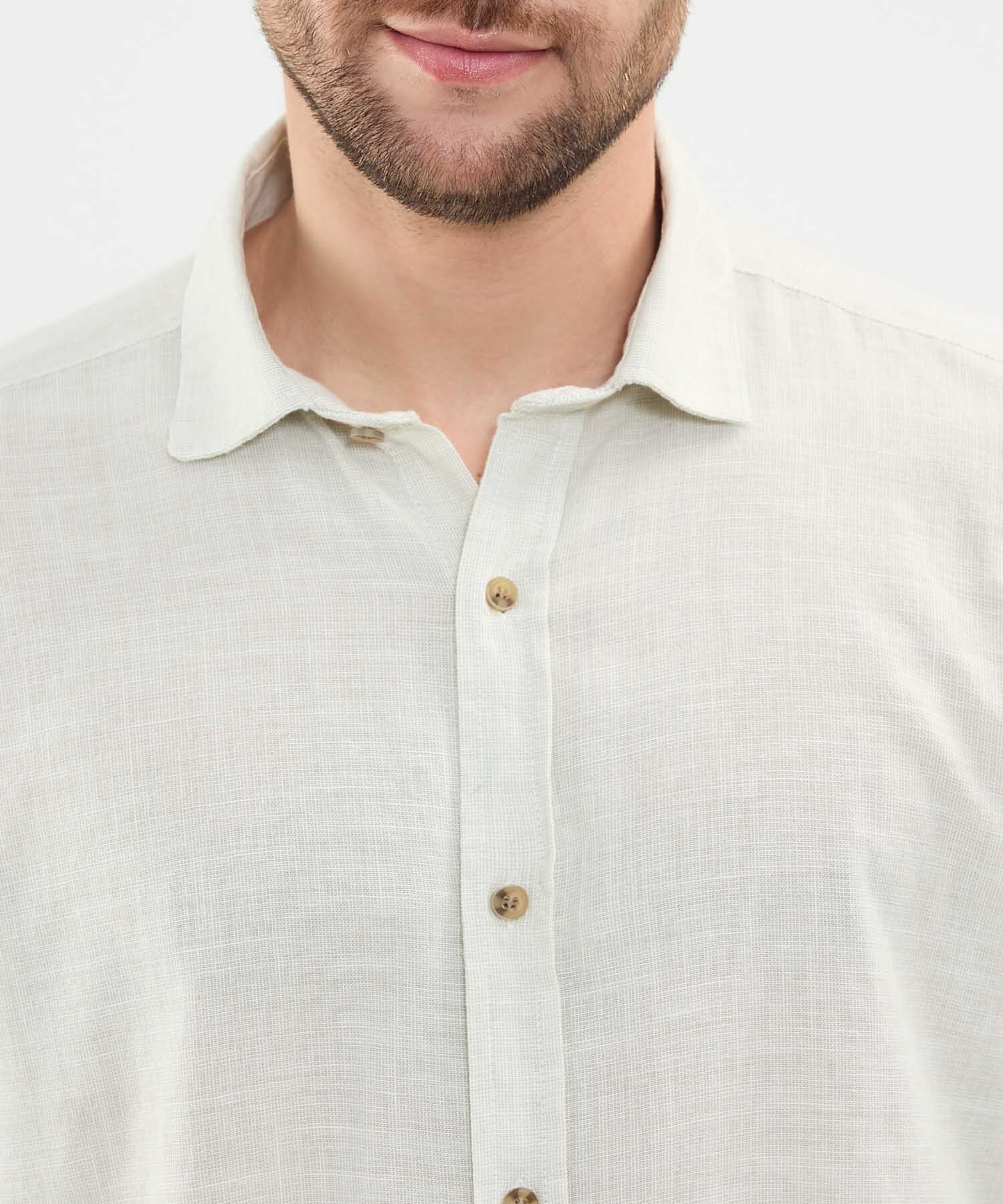 Camisa en Efecto Rústico