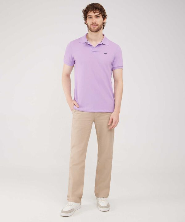 Polo Tejido Unicolor Cuello Y Puños Tejidos,Sin Bolsillo Con Hiladillo. image number null