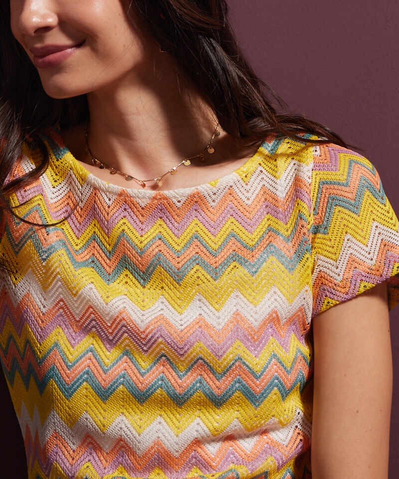Camiseta De Tejido Texturizado Mujer