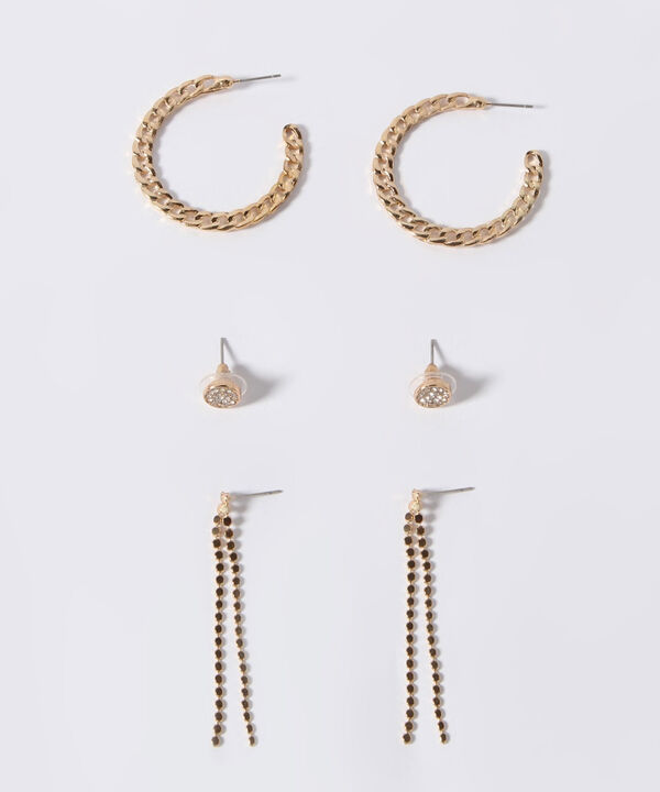 SET X 3 PARES DE ARETES