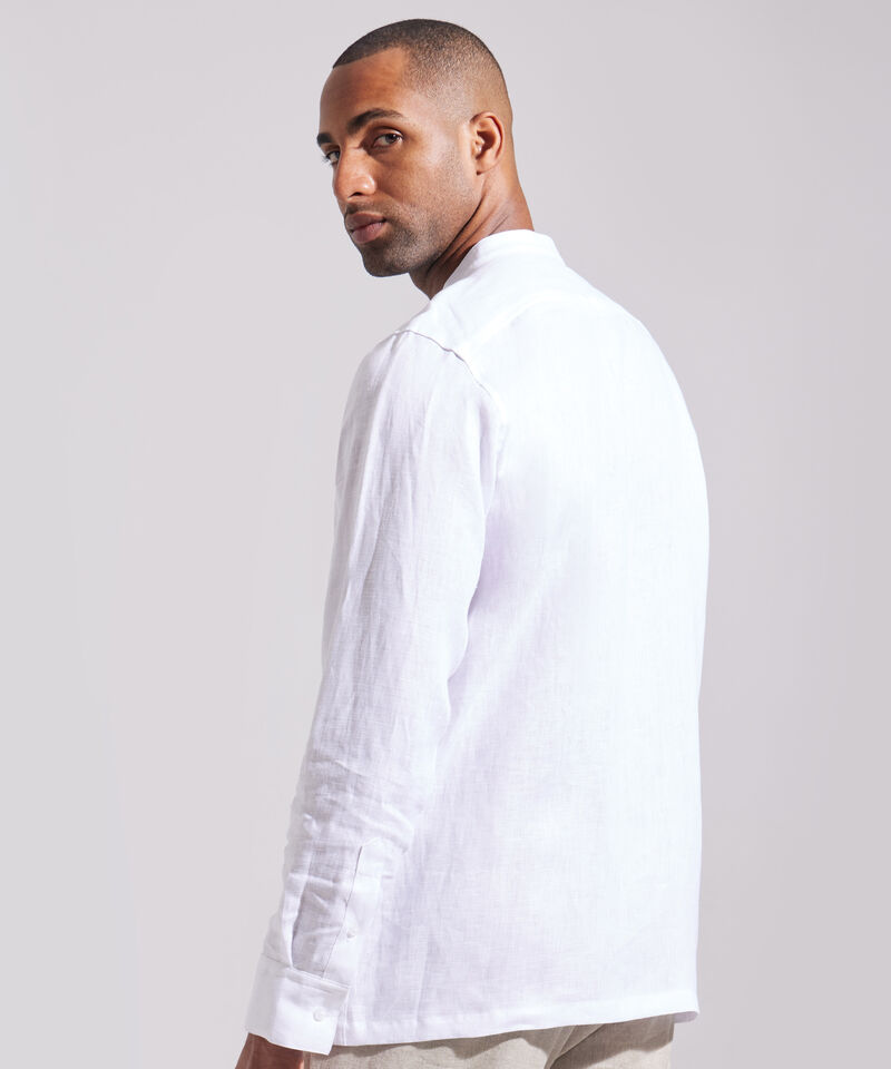 Camisa Guayabera Manga Larga Cuello Neru