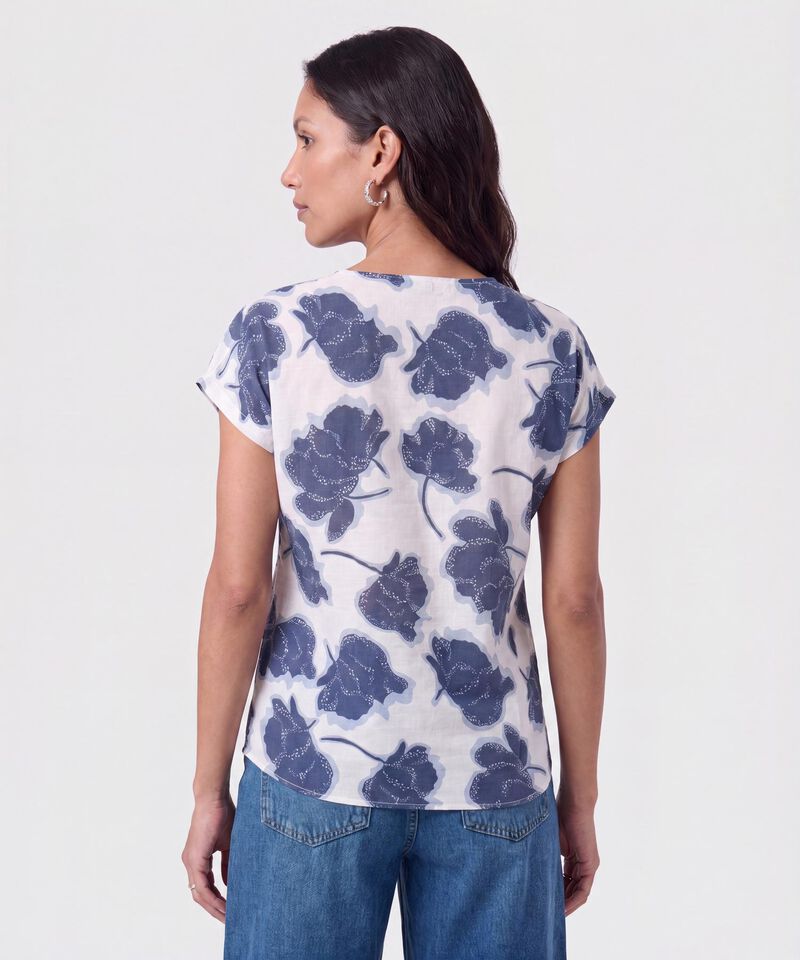 Blusa Estampada Cuello Redondo 