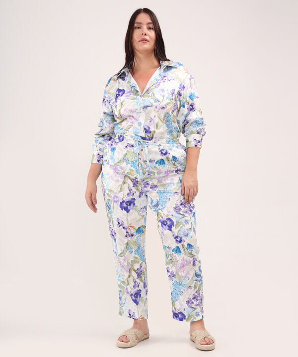 Camisa Estampada Satinada