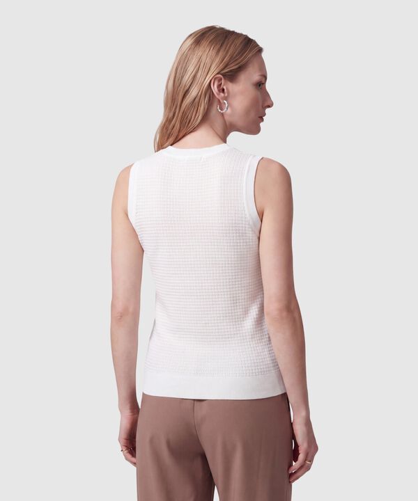 Chaleco De Punto Con Textura Para Mujer