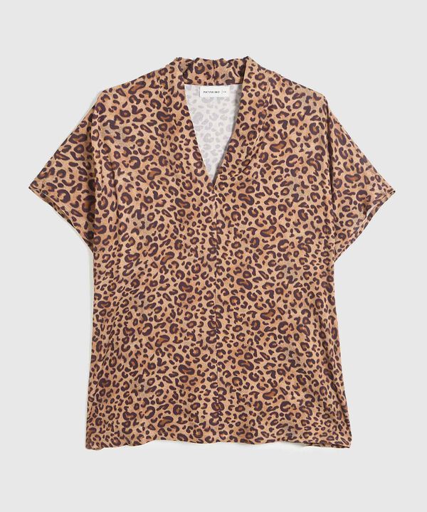 Blusa animal print para mujer curvy image number null