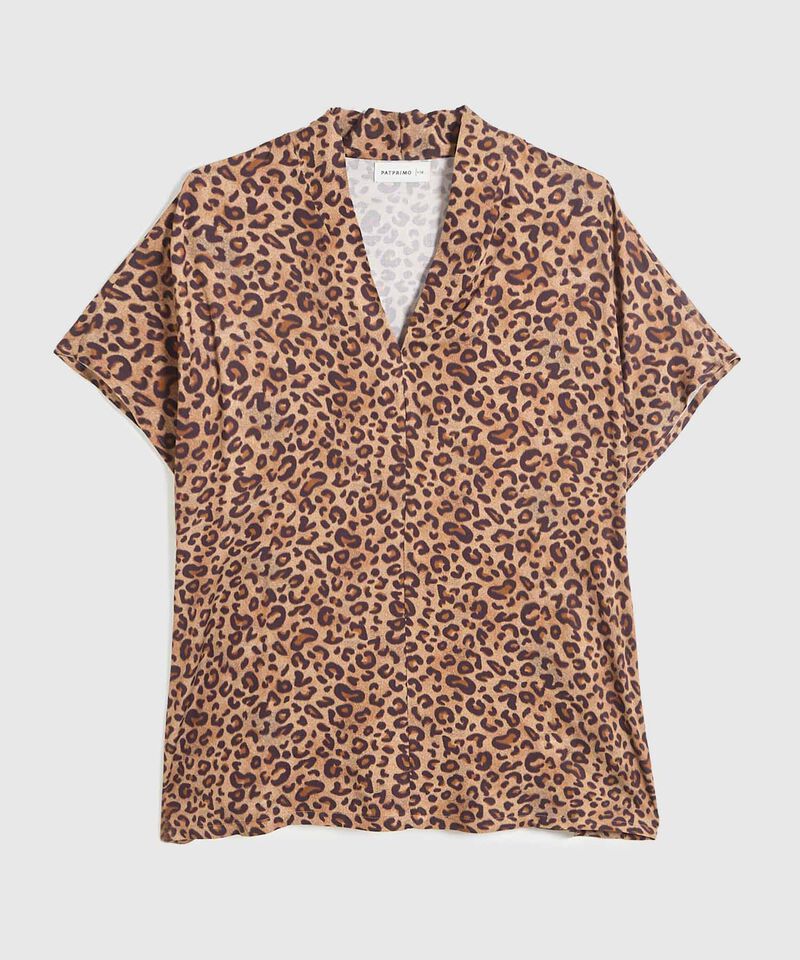 Blusa animal print para mujer curvy