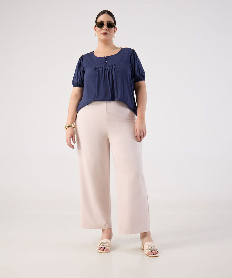 Camiseta con Plisados Frontales para Mujer Curvy