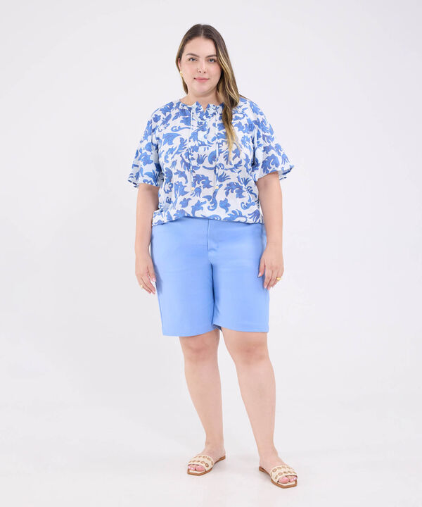 Blusa Estampado de Hojas image number null