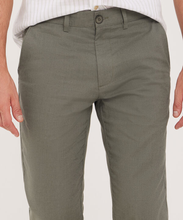Pantalón Chino Con  Lino image number null