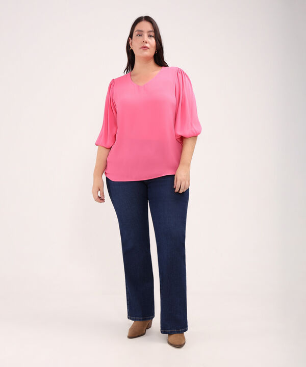 Blusa Unicolor Fluida image number null