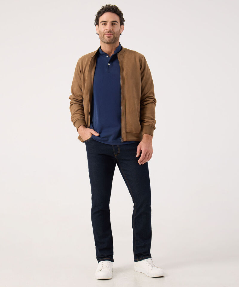 Polo Mao Unicolor Con Pestaña Unicolor  Sin Bolsillo Silueta Slim Fit