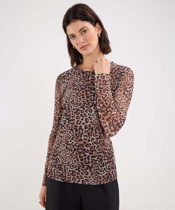 Camiseta Manga Larga Animal Print image number null