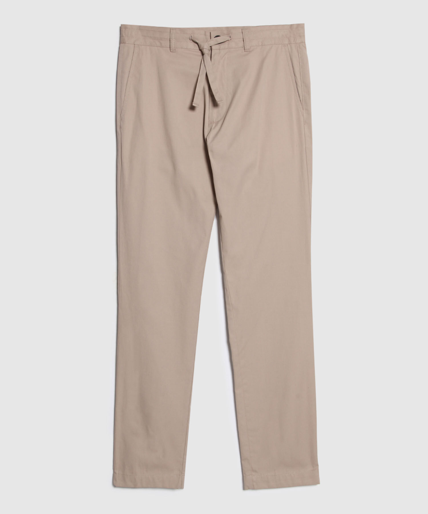 Pantalon Chino Unicolor Con Cordón