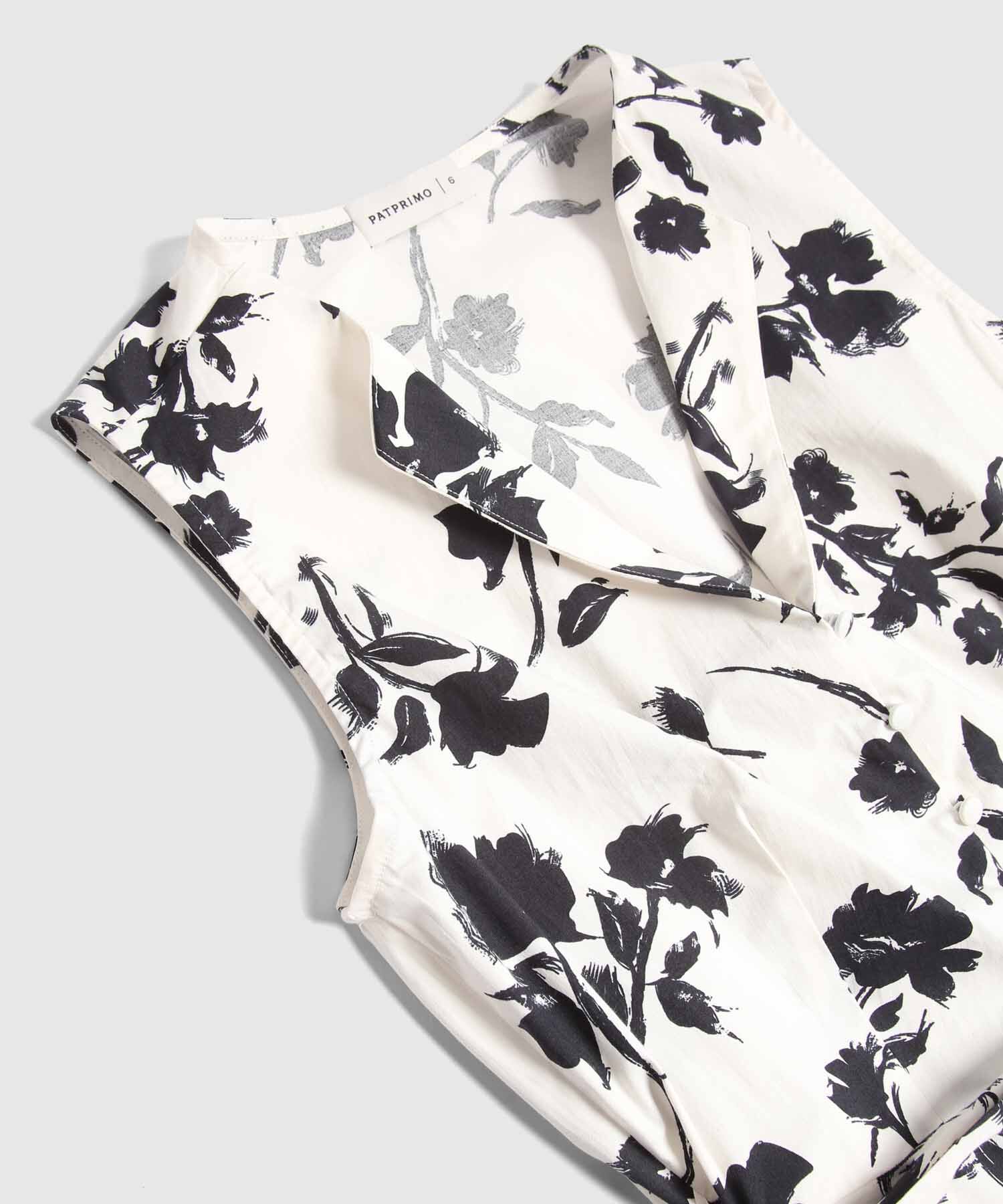 Vestido Estampado Con Cinturon