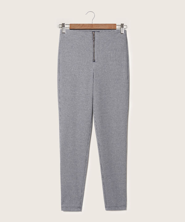 Leggings Preteñido Tiro Alto Con Cremallera En Frente
