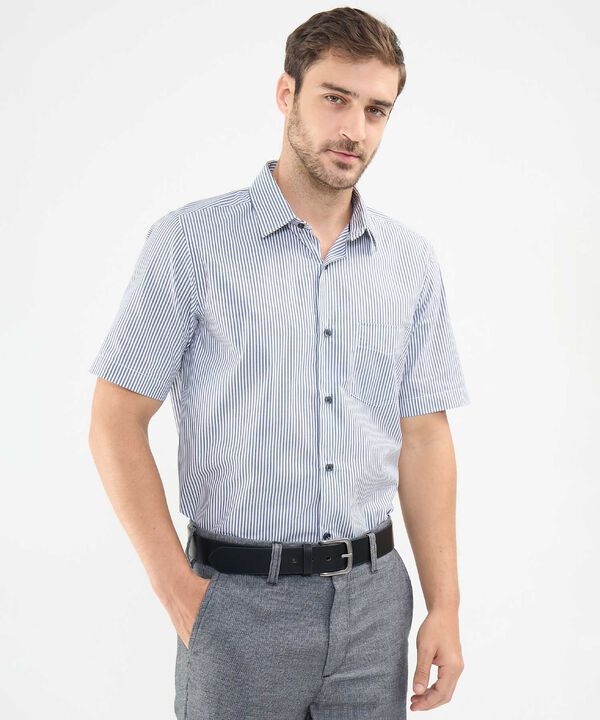 Camisa Manga Corta a Rayas image number null