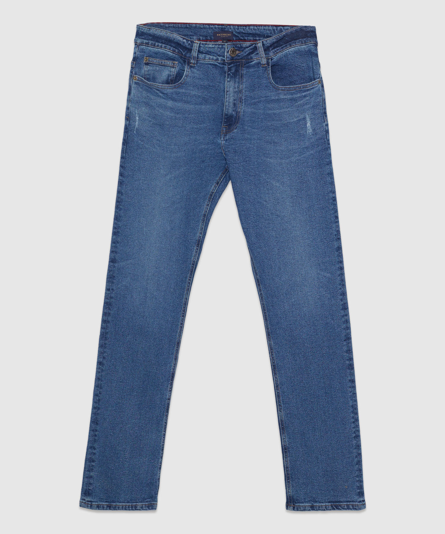 Jean Regular Fit  Con Desgaste