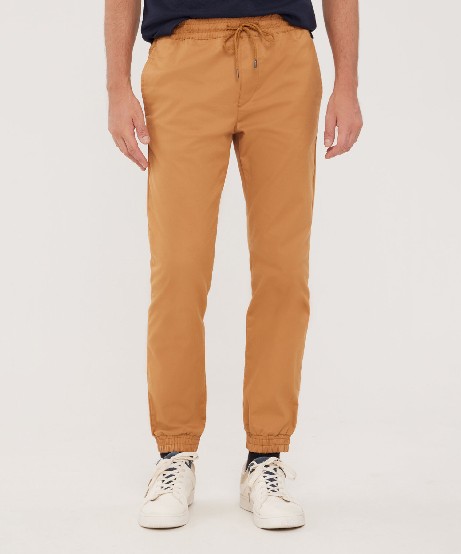 Pantalon Moda Tipo Jogger Unicolor Con Bolsillos, Campiello Linea Moda