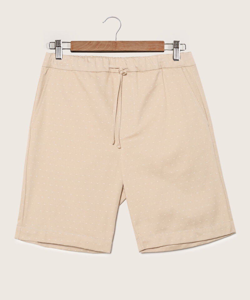 Bermuda Estampada Con Cintura Elástica, Bolsillos Laterales, Cordón Ajustable Y Silueta Regular Fit