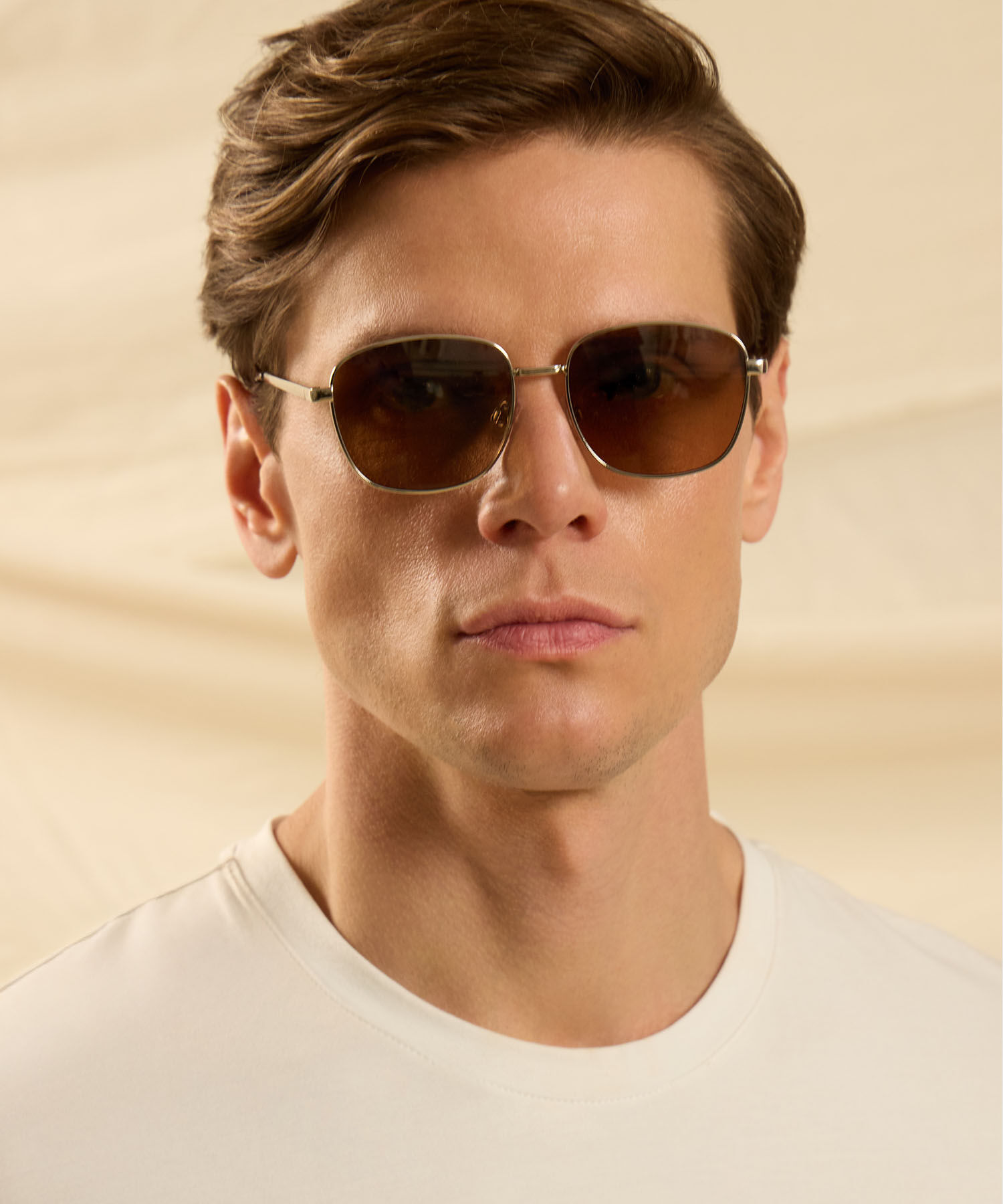 Gafas de Sol Montura Met&aacute;lica Fina Para Hombre