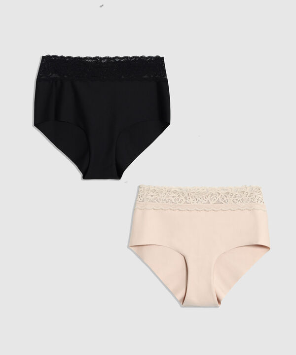 Pack X2 Panty Mujer Con Detalle De Encaje image number null