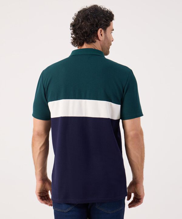 Polo En Bloques Con Bordado 