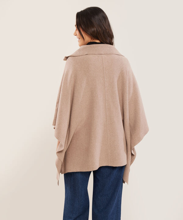 Saco Tipo Capa Con Cremallera Y Cuello Alto