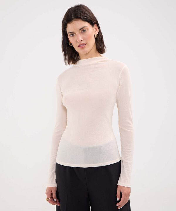 Camiseta Acanalada con Brillos image number null