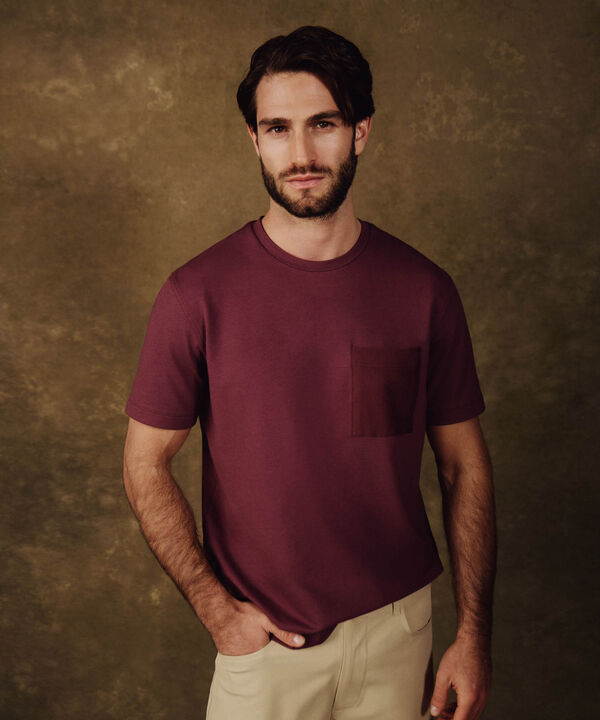Camiseta B&aacute;sica con Bolsillo Para Hombre image number null