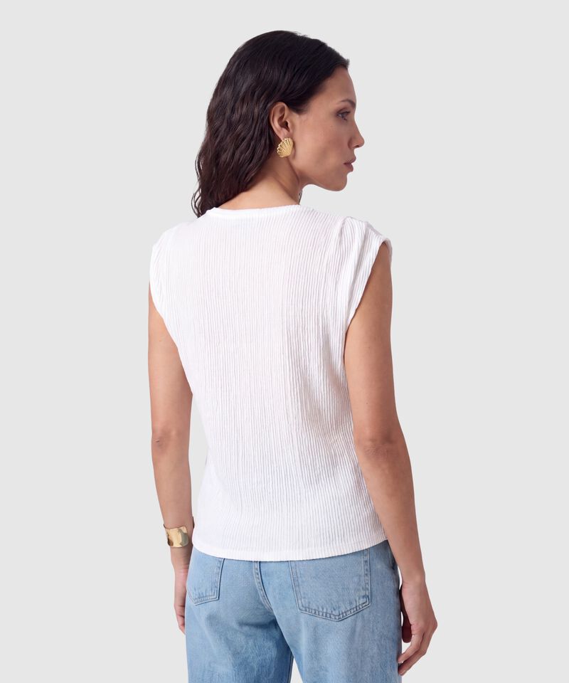 Camiseta Sin Mangas Texturizada Mujer