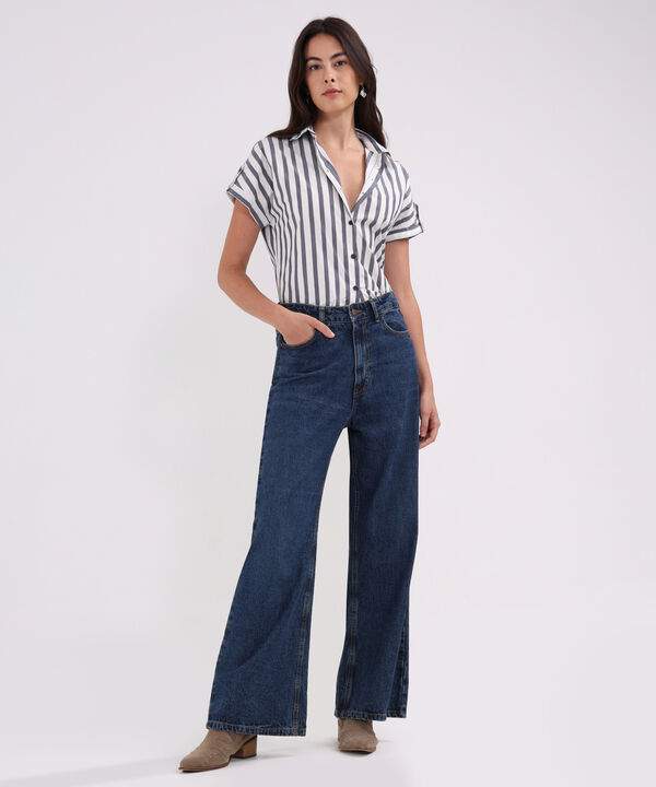 Camisa Con Charretra Preteñida