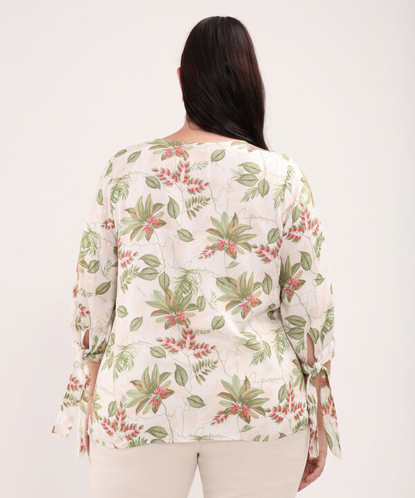 Blusa Estampada Manga 3/4