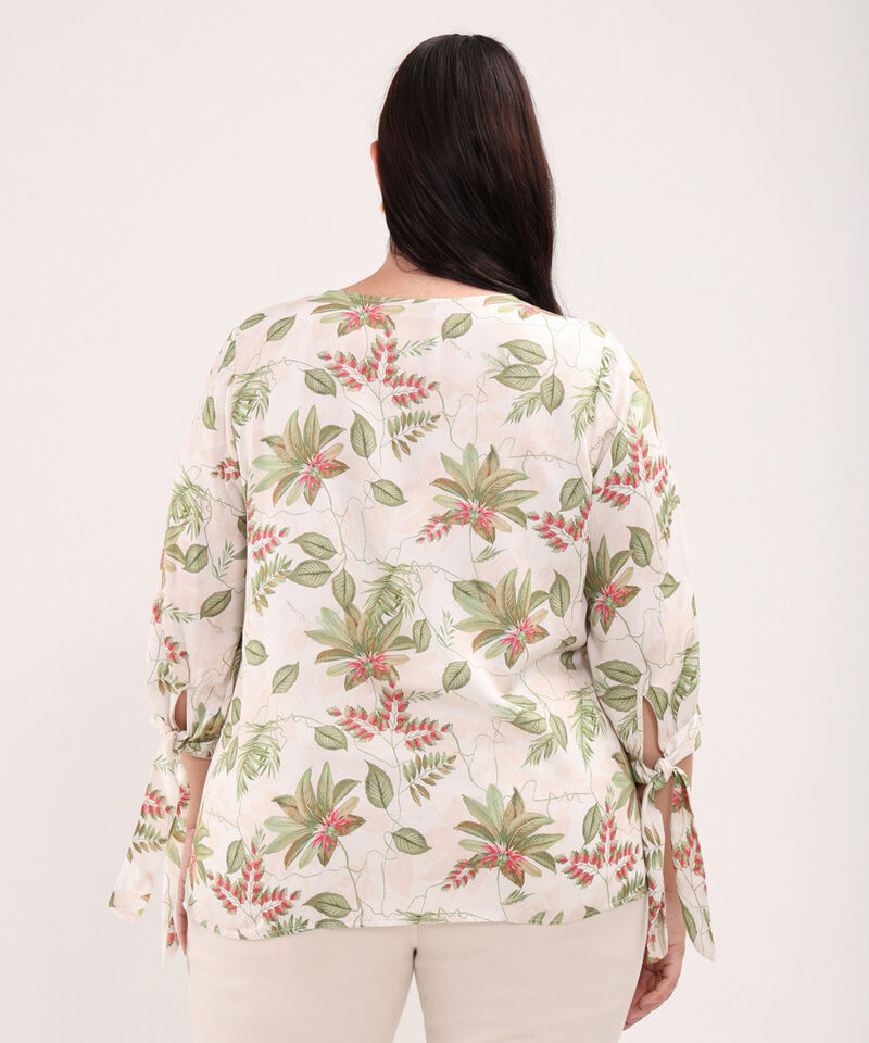 Blusa Estampada Manga 3/4