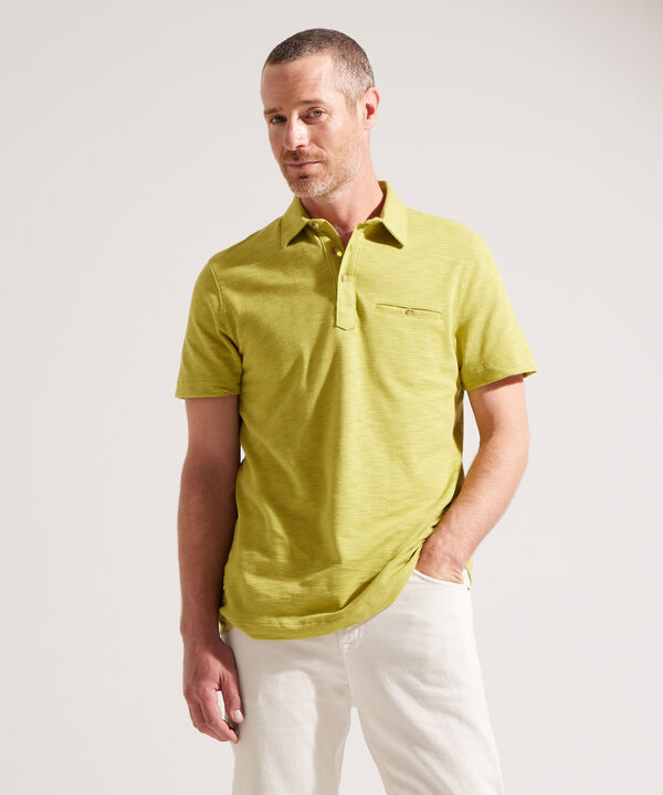 Polo Jaspeada con Bolsillo