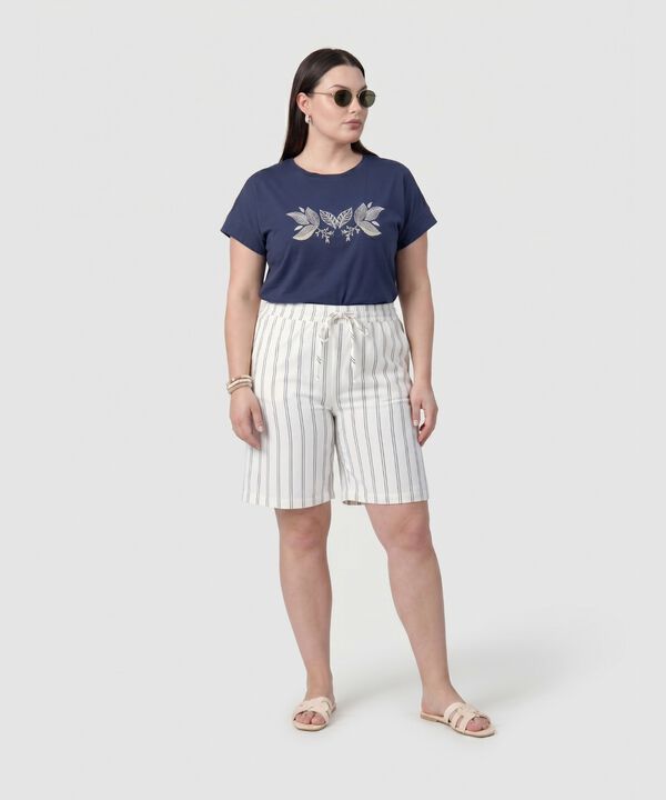 Bermuda Con Cintura Ajustable Para Mujercurvy